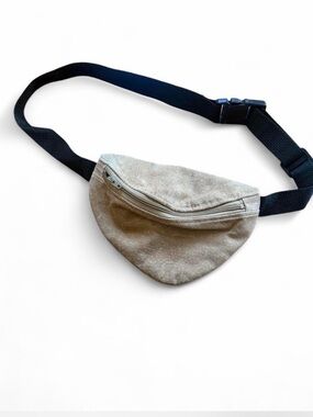 Neutral Suede Belt Bag / Fanny Pack - Taupe